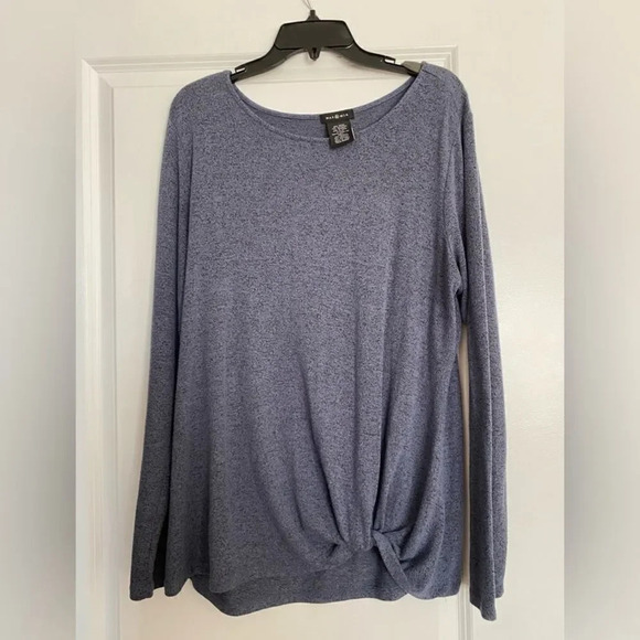 Max & Mia Ladies' Long Sleeve Side Twist Top - Picture 4 of 7